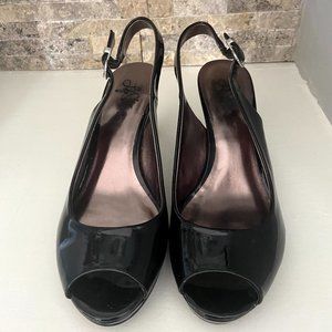 Life Stride- Patent Leather sling back heels